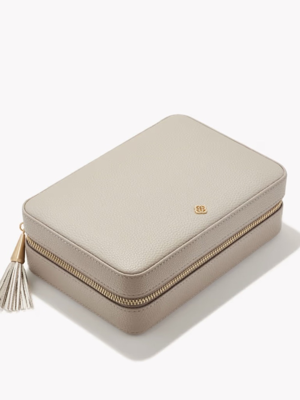 NWT Kendra Scott Medium Travel Jewelry Case In Taupe